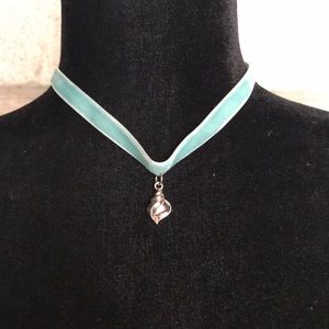 Tiffany Blue Velvet chocker necklace